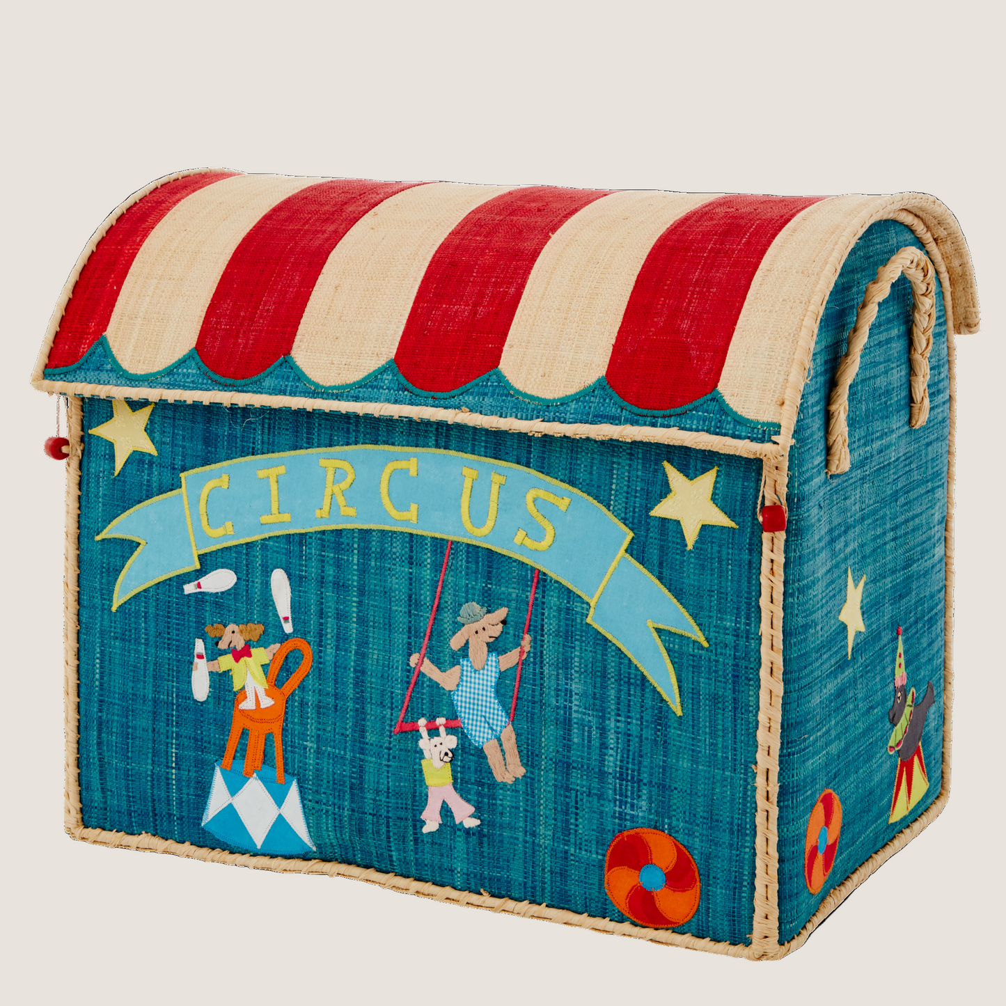 Raffia Storage House - Circus theme Set of 3