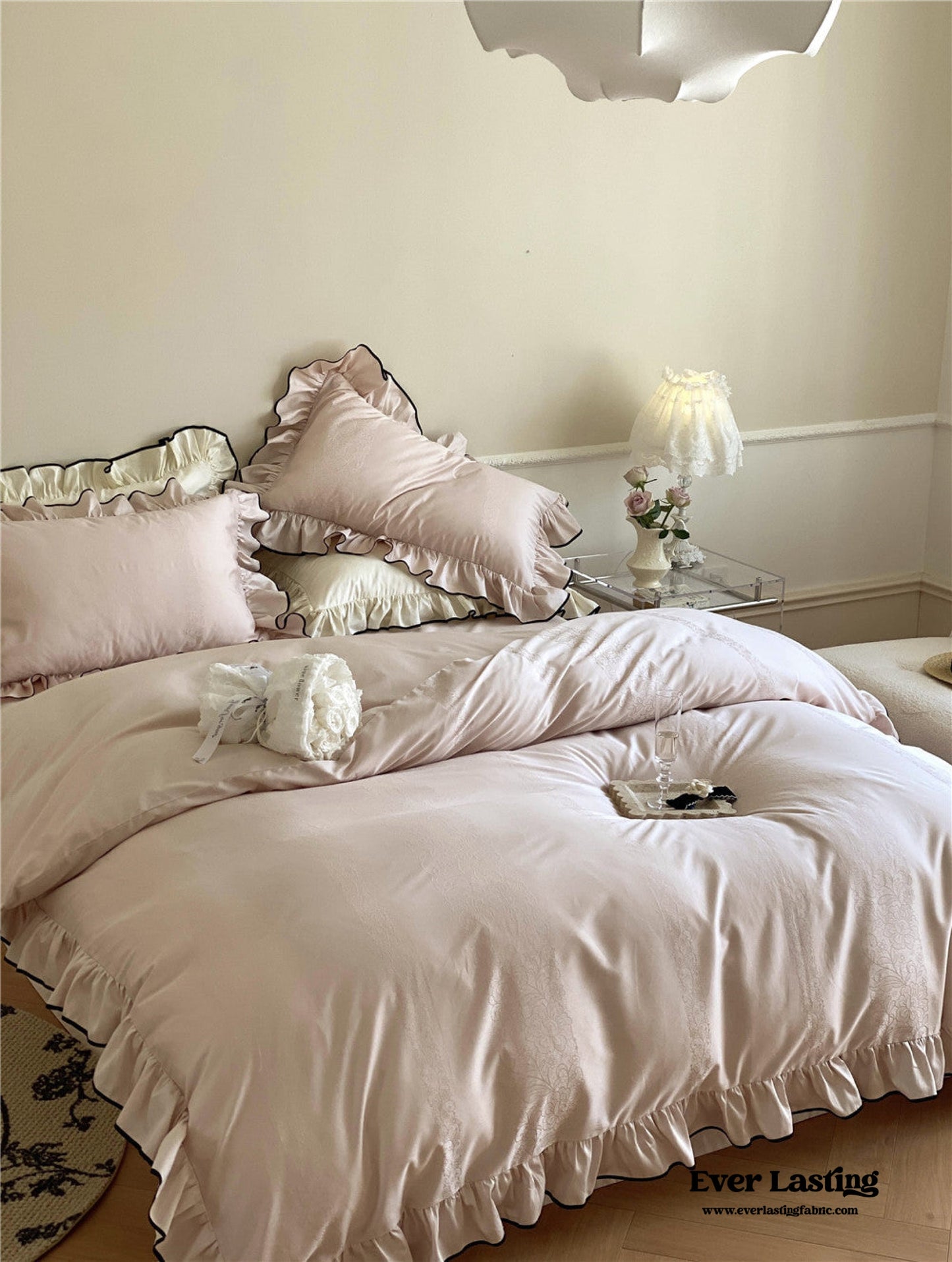 Silky Ruffle Duvet Cover