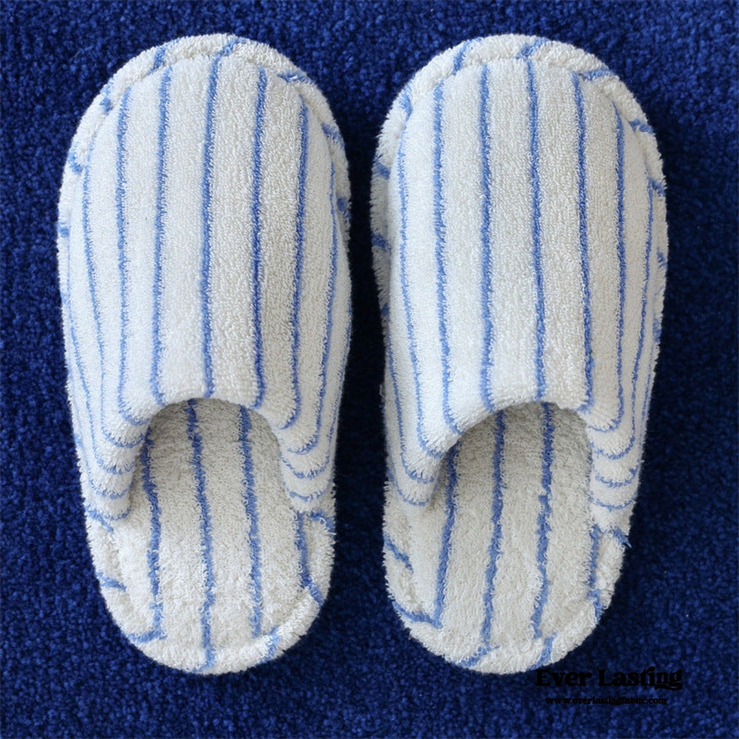 Joni Thin Striped House Slippers - Green