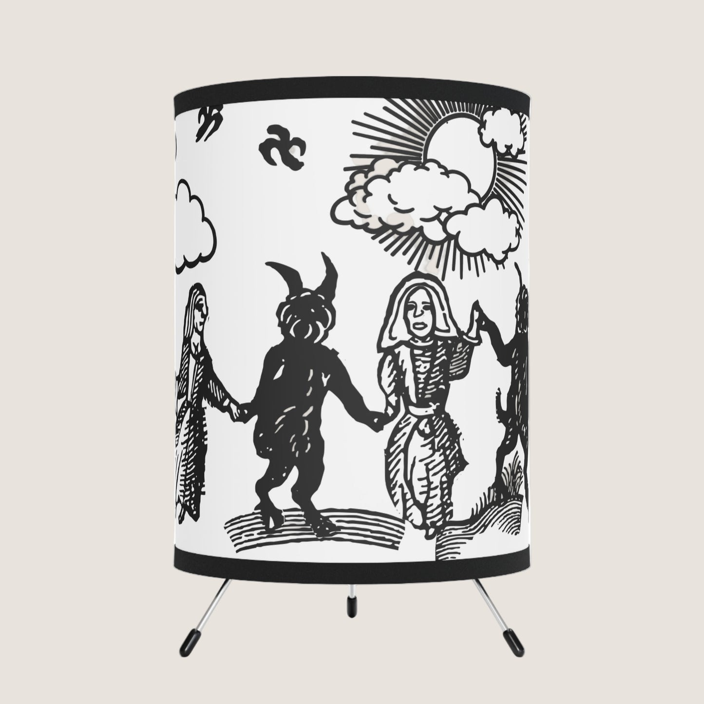 "Dance With The Devil" Tripod Table Lamp