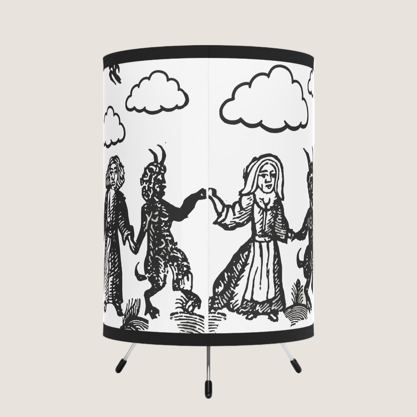 "Dance With The Devil" Tripod Table Lamp