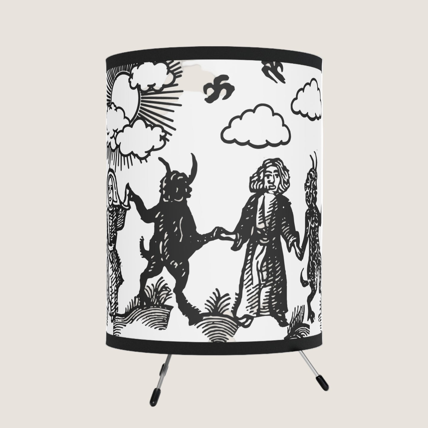 "Dance With The Devil" Tripod Table Lamp