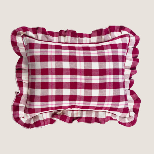 Abigaill Plaid Ruffle Pillow
