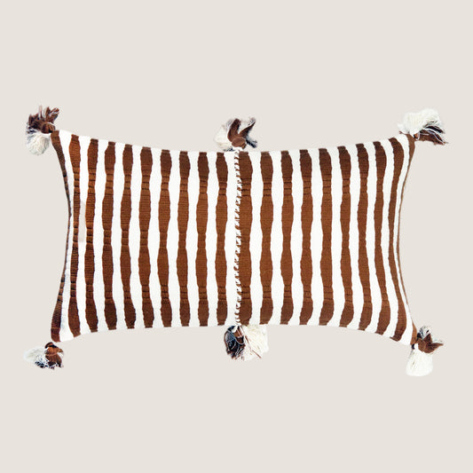 Antigua Pillow - Umber Stripe