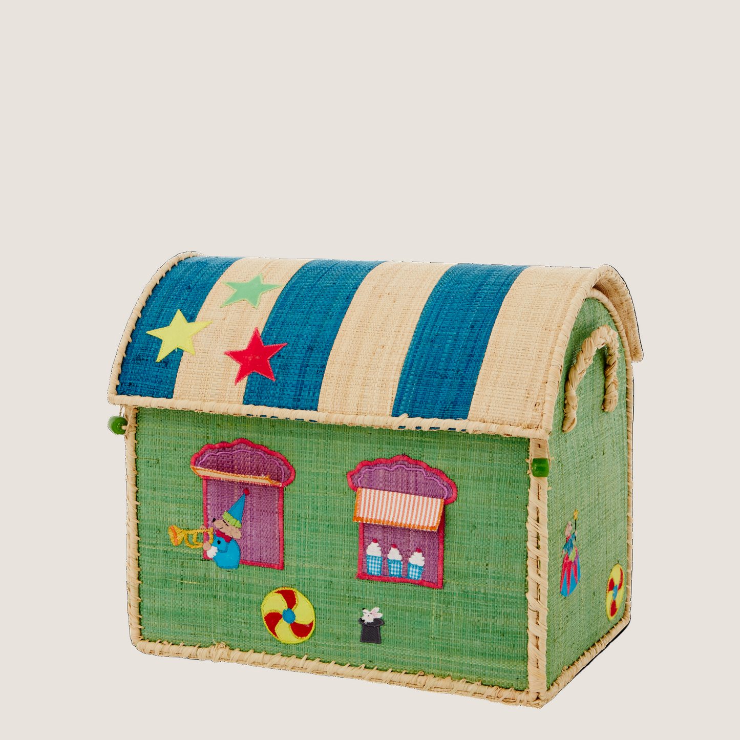 Raffia Storage House - Circus theme Set of 3