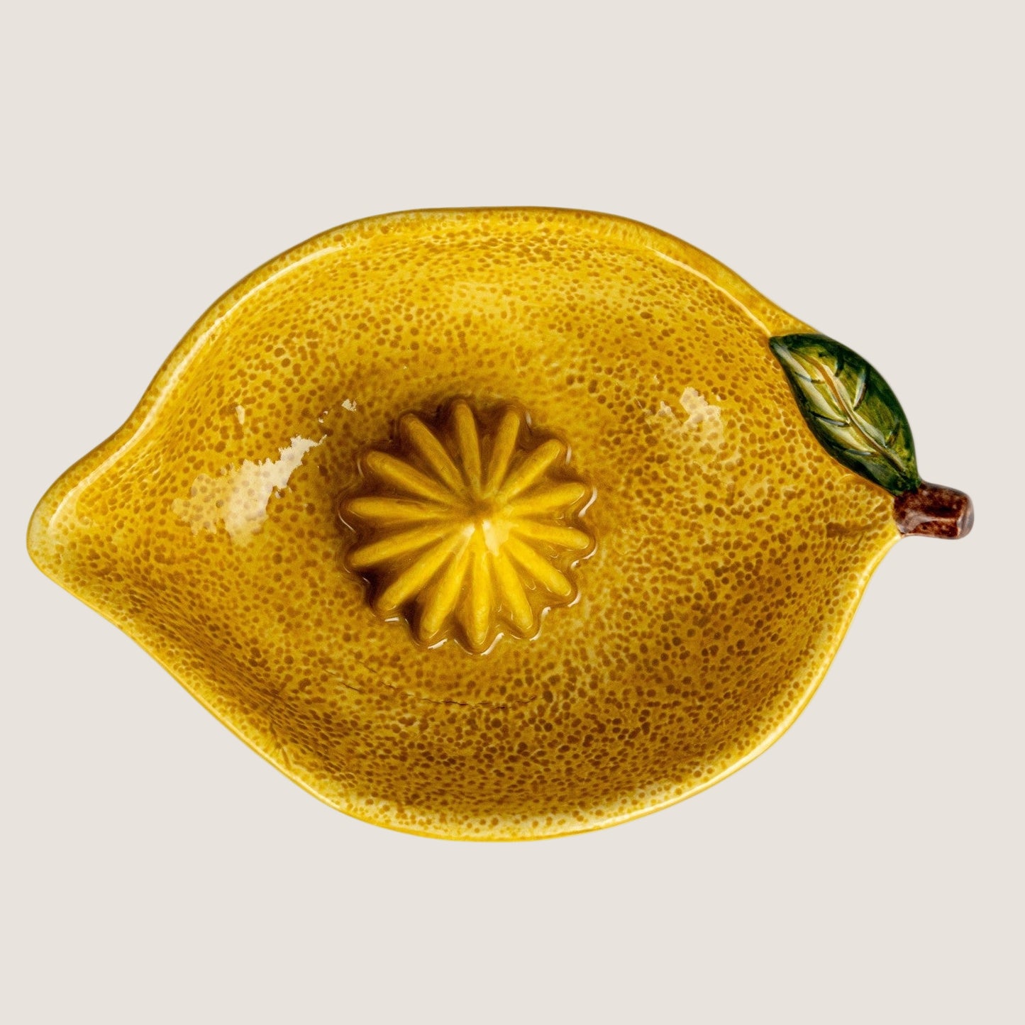 Hand-Painted Stoneware Ceramic Lemon Juicer