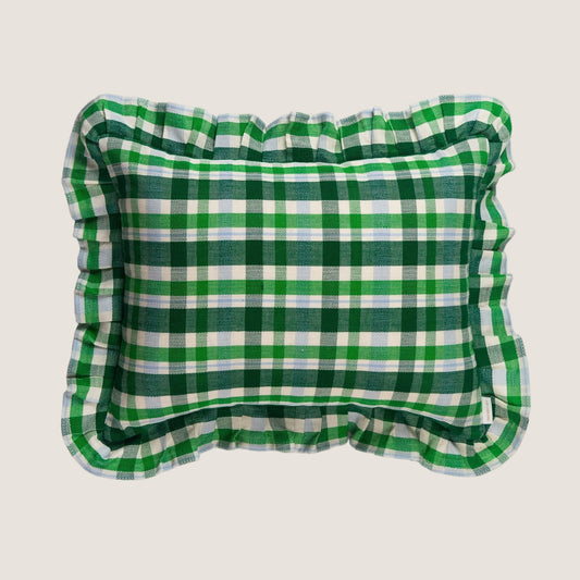 Josefina Ruffle Plaid Pillow