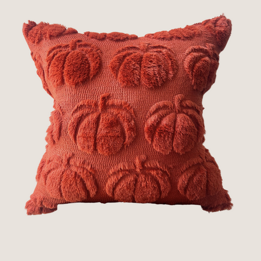 Burnt Orange Pumpkin Pillow Cover