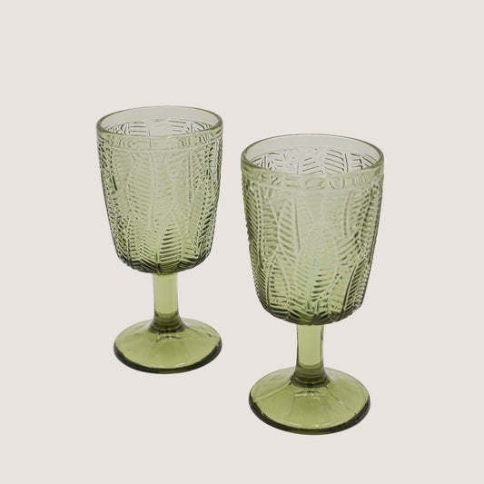 Olive Leaf Goblet - Set of 4
