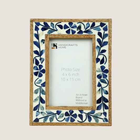 Iris Bone & Resin Inlay Picture Frame