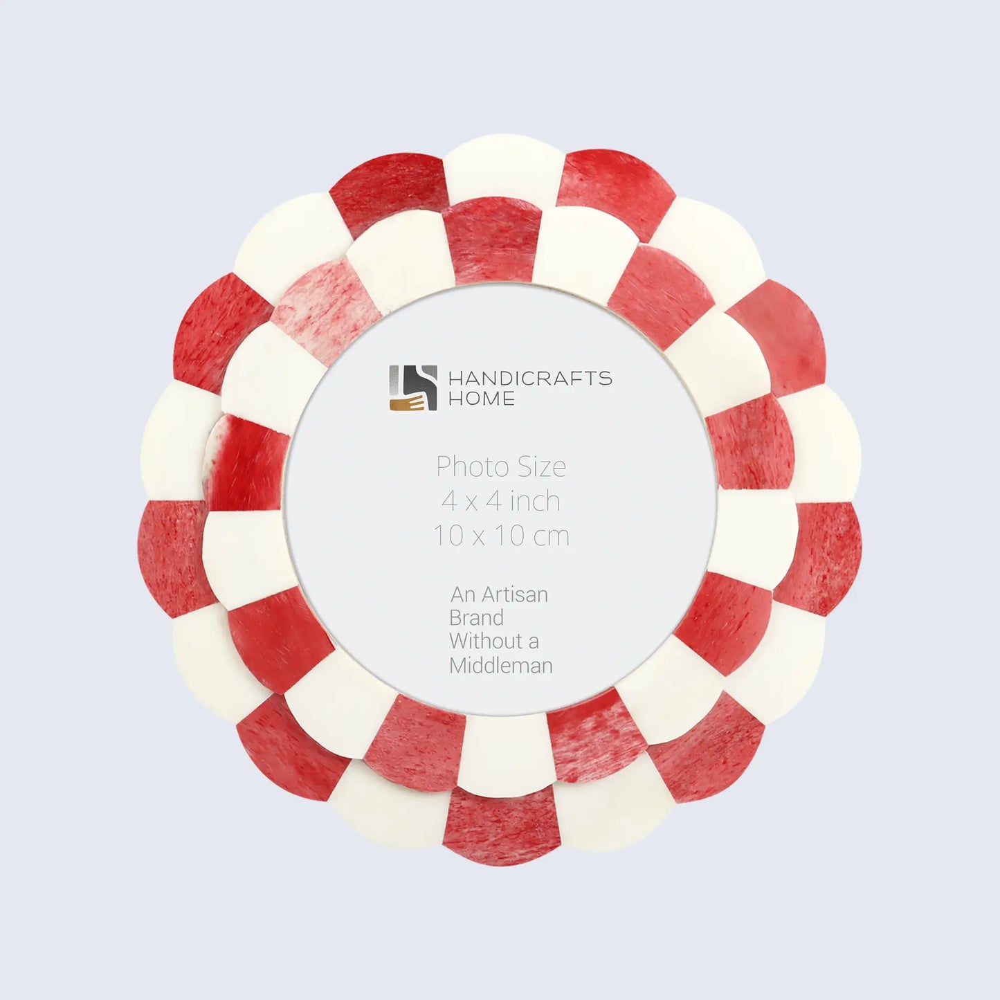 Charlotte Scalloped Pattern Bone Inlay Frame