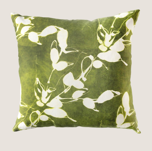 Porto Print in Olive Pillow