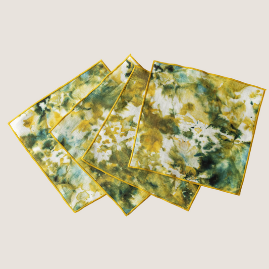 Green Marble Cocktail Napkin Set