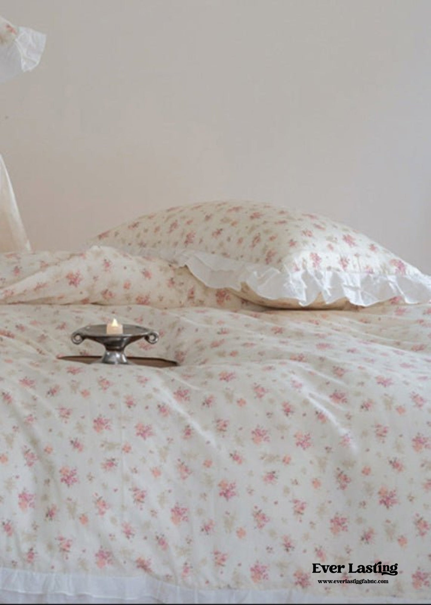 Annie Lace Ruffle Floral Bedding Set