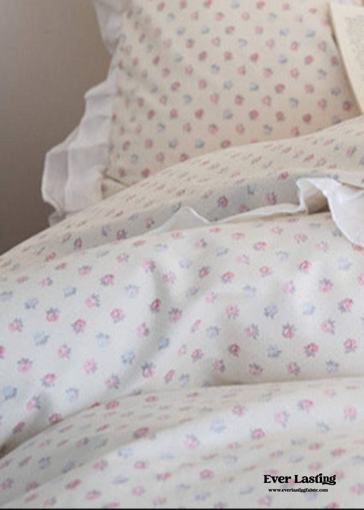 Annie Lace Ruffle Floral Bedding Set