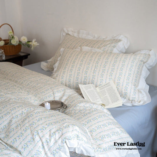 Annie Lace Ruffle Floral Bedding Set