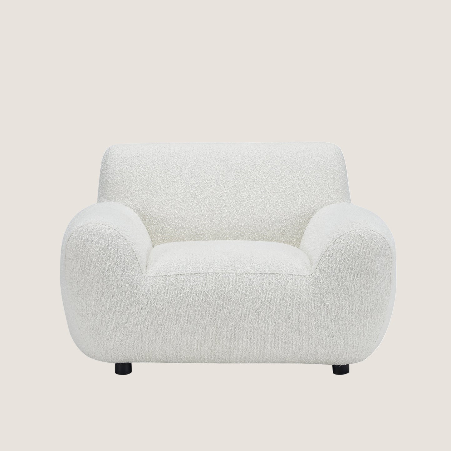 Elisa Oversized Accent Chair - Neutral Polyester Blend 49.5"W