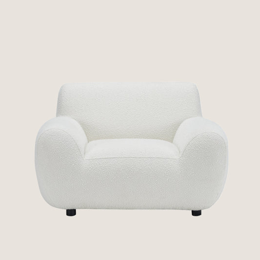 Elisa Oversized Accent Chair - Neutral Polyester Blend 49.5"W