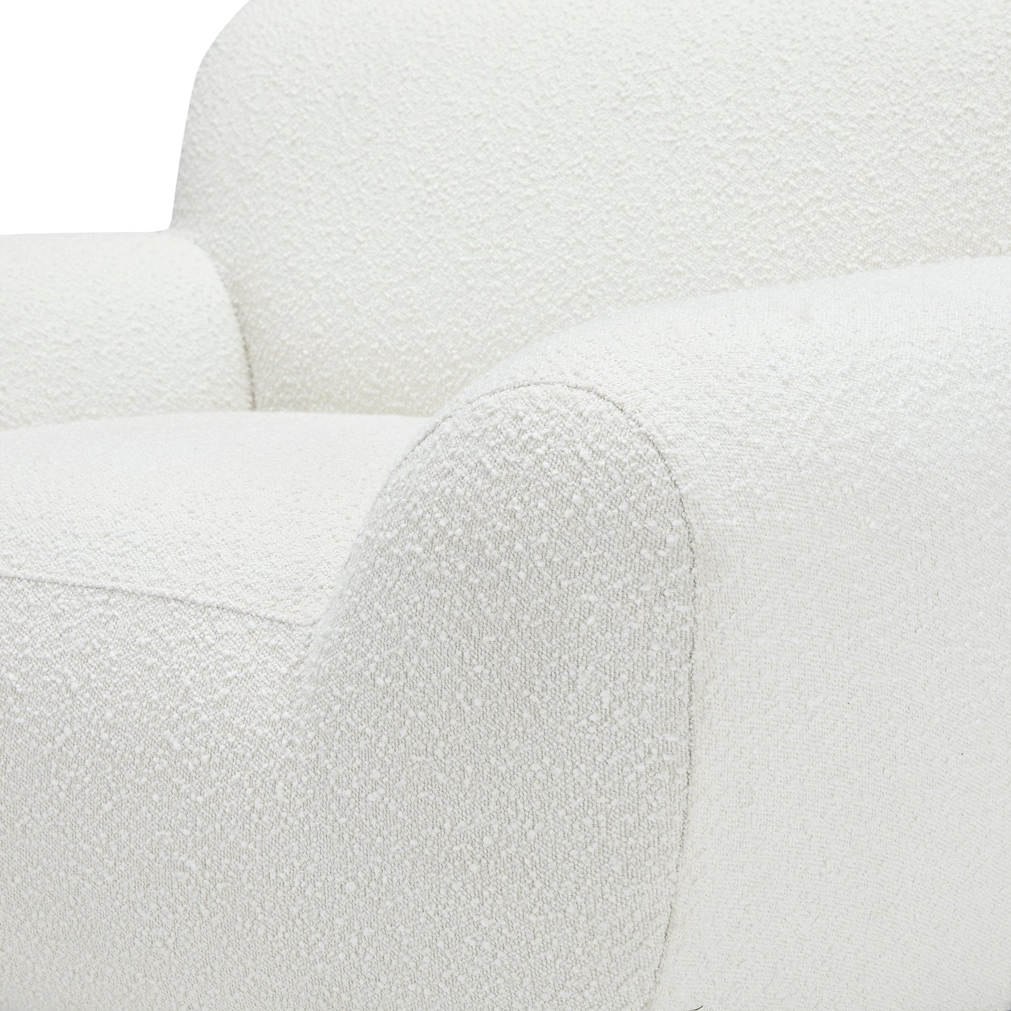 Elisa Oversized Accent Chair - Neutral Polyester Blend 49.5"W
