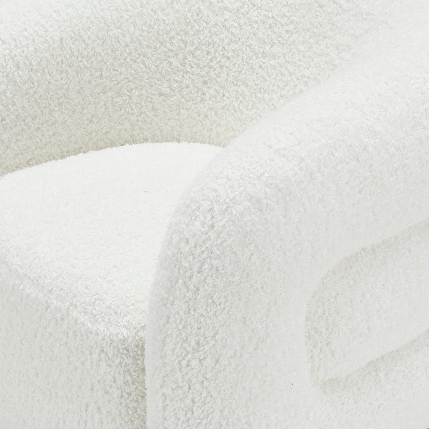Emma Minimalist Accent Chair - Light Birch Ivory 33"W