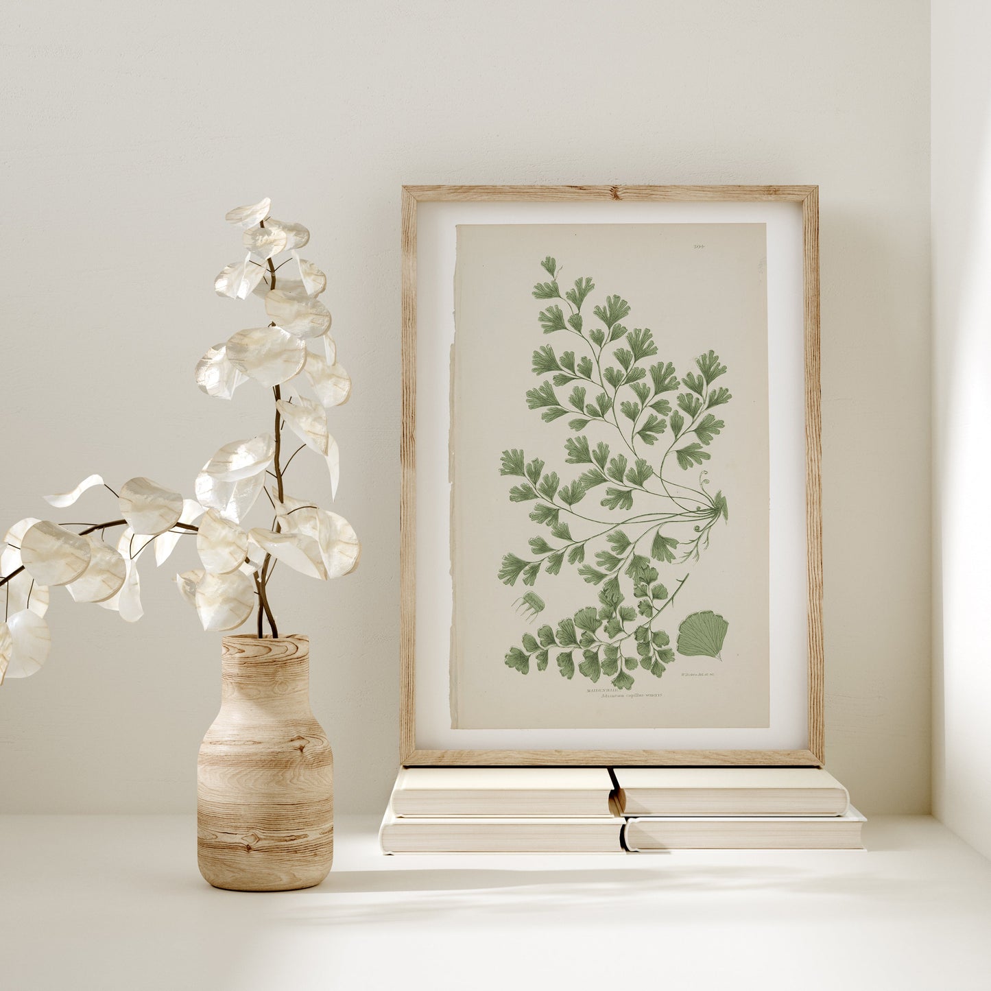 Antique Ferns Set of 4 In French Gray and Green