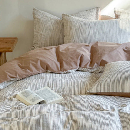 Emma Duo Striped Jacquard Bedding Set