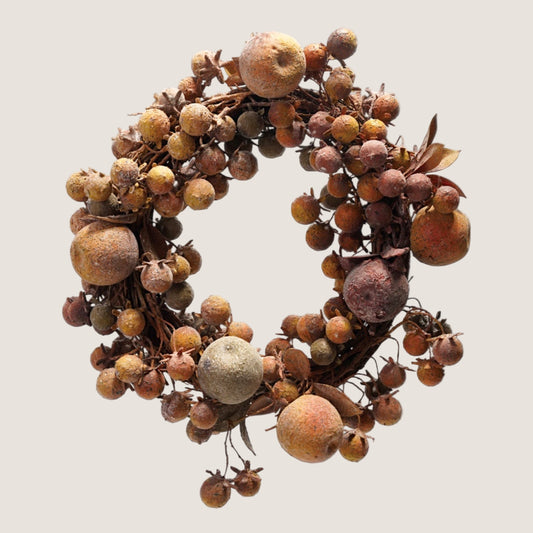 Faux Apples & Berries Autumn Wreath