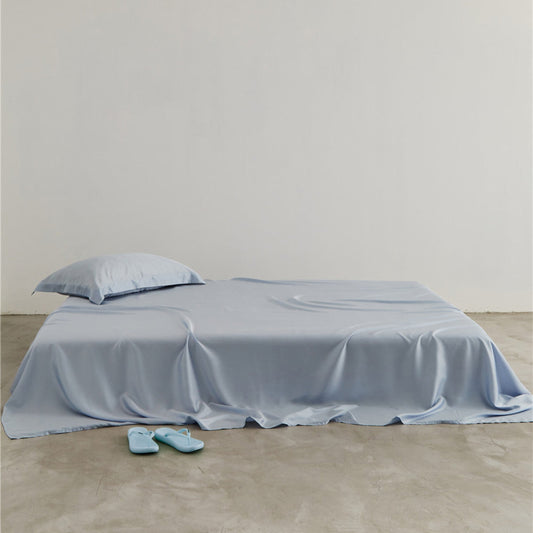 Silky Solid Tencel Sheet - Blue