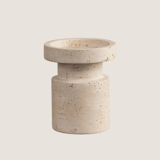 Natural Stone Pillar Candle Stand