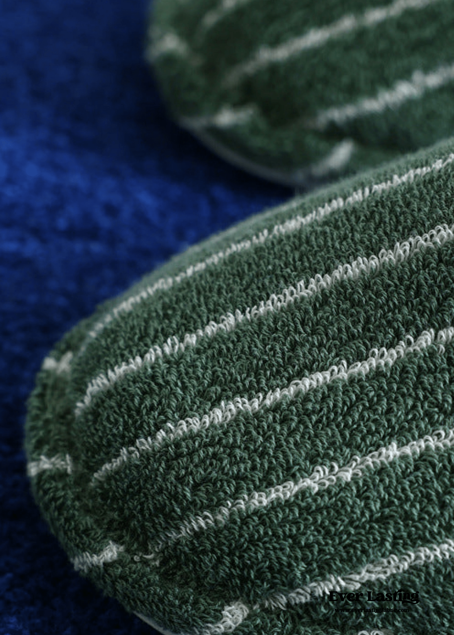 Joni Thin Striped House Slippers - Blue